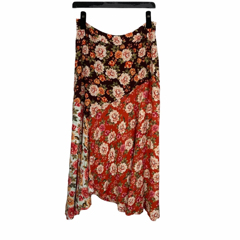 FARM RIO x ANTHROPOLOGIE Patchwork Floral Skirt - Picture 3 of 12